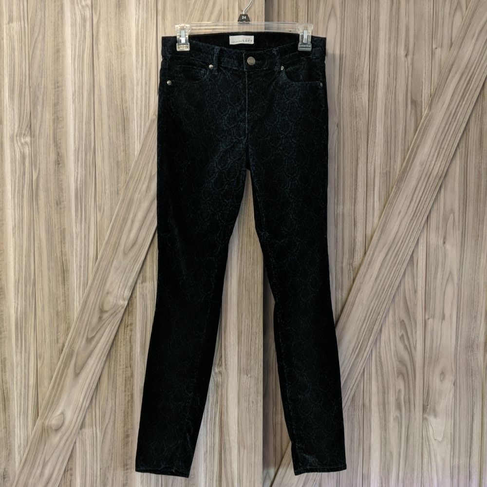 Ann Taylor Loft Women's Modern Skinny Velour Pants Size 0